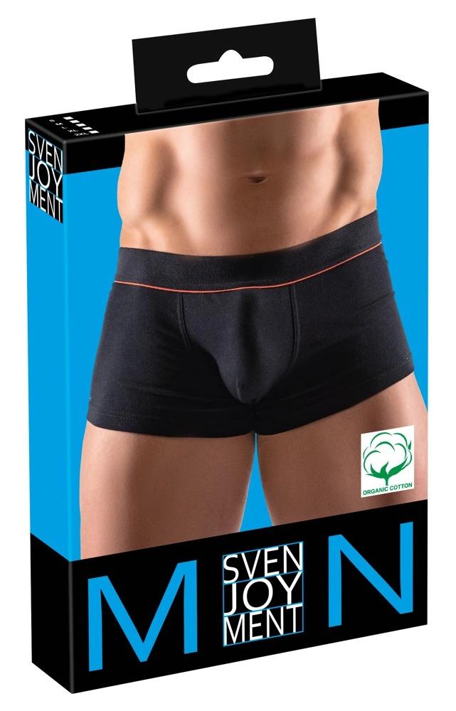 Svenjoyment - Black Men's Boxer Shorts With Red Thin Waistband 2XL