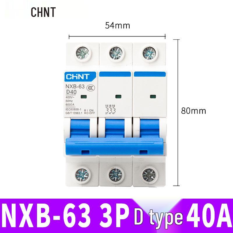 Chint NXB Air Switch Circuit Breaker: 1P, 2P, 3P, 4P Household Type D Three-Phase Disconnector 380V.