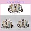 Vintage Ethnic Style Handcrafted Canvas Small Round Bag With Tassels For Daily Use