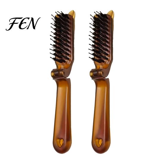 Boar Bristle Brush 1/2/3Pcs Foldable Hair Brush, Men Women Detangling Daily Use Styling Portable Travel Comb for All Types