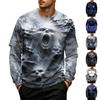 Men's Casual Look Sweatshirt with Halloween Print for Everyday Wear