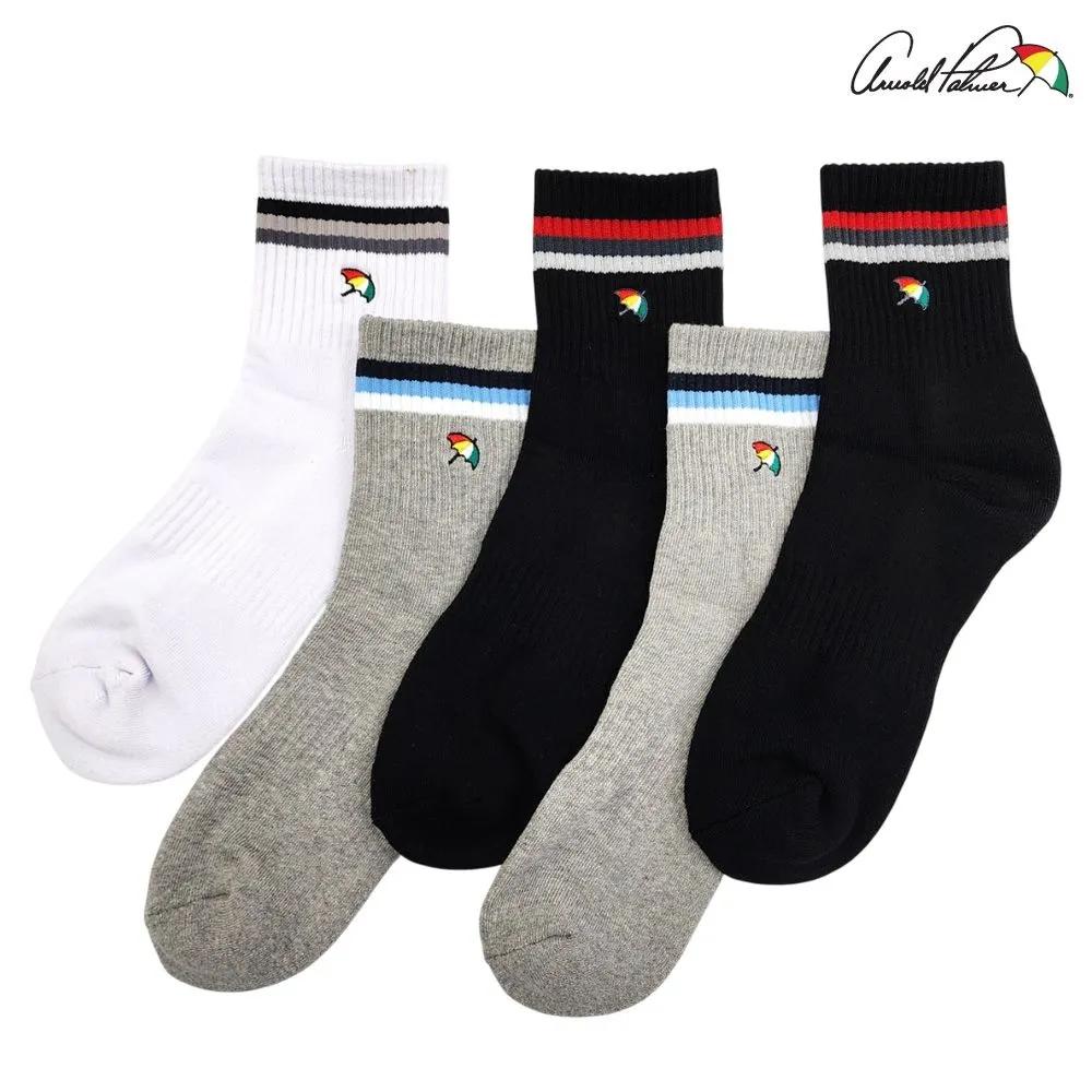 Arnold Palmer Men s Hiking Socks Work Sports Thick Pile Sole Ankle Socks 5-Pair Set File 5-pair set