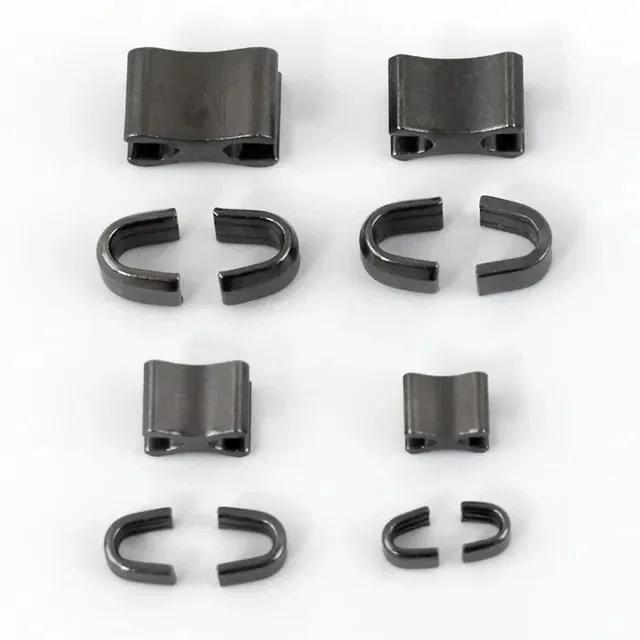 Meetee 20Sets 3# 5# 8# 10# Metal U Shape Zippers Stopper Zipper End Lock for Sewing Bag Clother Zips Repair Kit DIY Accessories