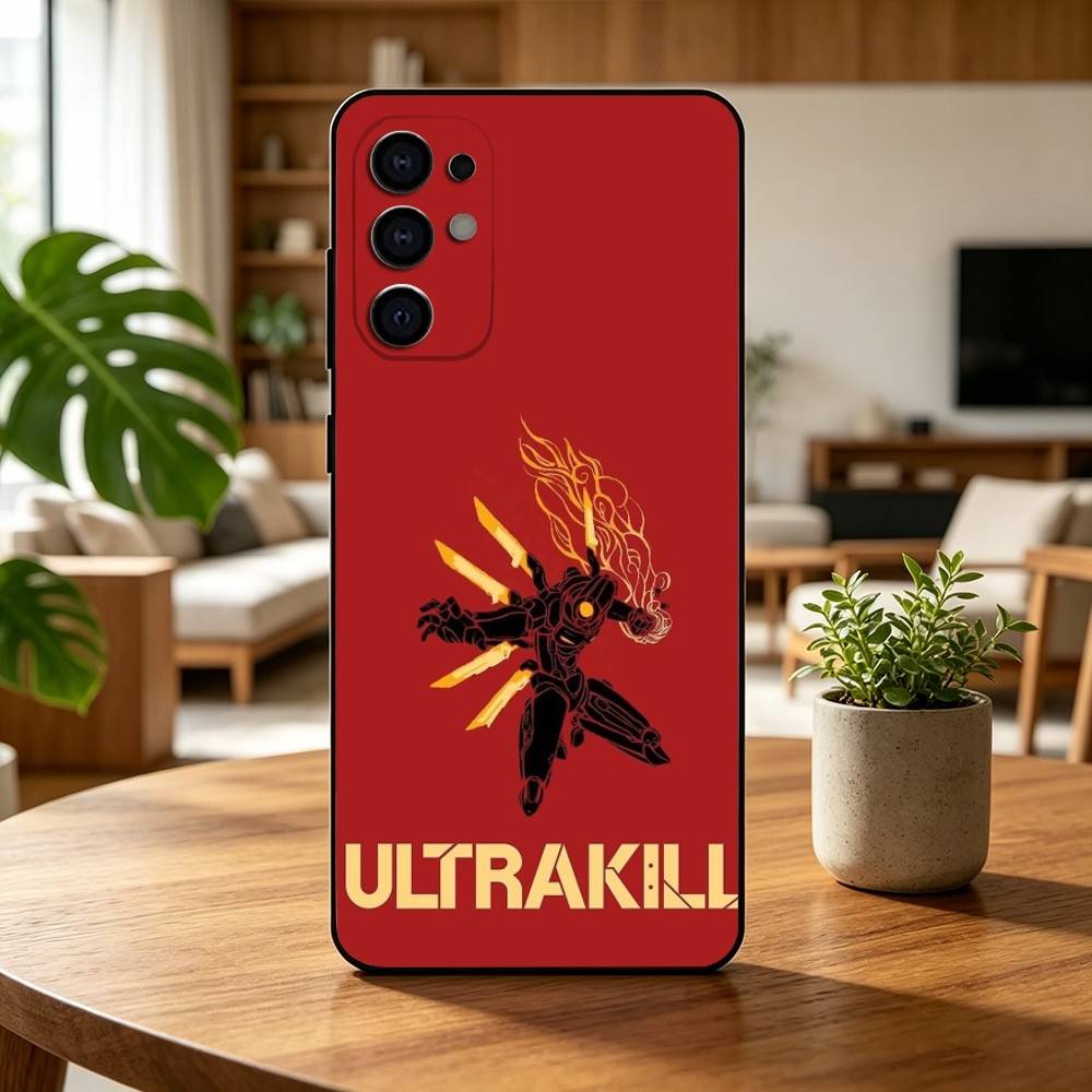 Game U-ULTRAKILL-L Phone Case Black Silicone Soft For Samsung S25,S24,S21,S22,S23,S30,Ultra,S20,Plus,Fe,Lite
