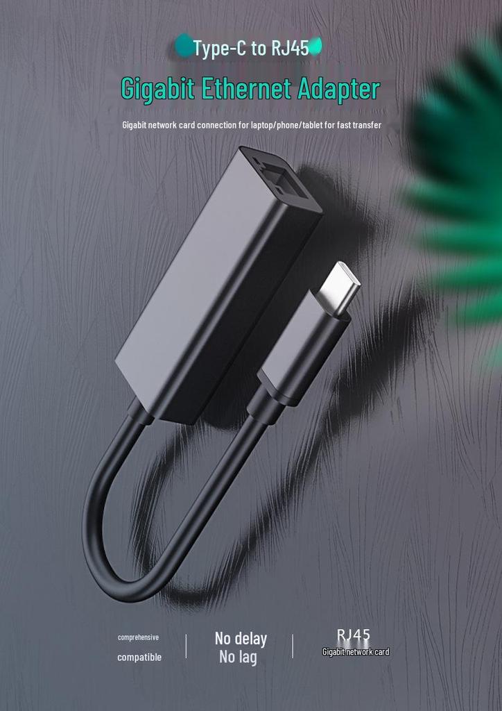 USB3.0 to RJ45 Gigabit Network Adapter - Driver-Free Type-C to Ethernet Converter