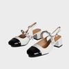 Summer New Mary Jane Fattened and Widened Large-size Women's Shoes 2025 Empty and Breathable Korean Version of Color Matching High Heels Women