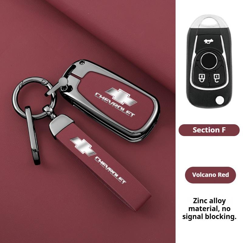 Car Key Case Cover Protective Shell for Chevrolet Chevy Malibu Camaro Cruze Traverse Spark Equinox Sonic Volt Leather Keychain