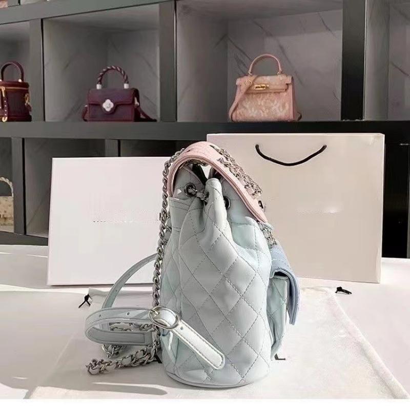 Autumn And Winter Trendy Backpack For Women High-end Diamond Chain Versatile Contrasting Color Urban Simple Backpack For Women