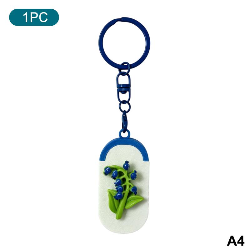 Mini Pill Organizer with Keychain Travel-Friendly Medicine Box for Daily Easy Storage