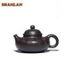 160ml Elegante Yixing Lila Ton Teekannen Handgefertigt Rong Tian Kanne Rohmaterial Schwarz Gold Ton Kessel mit Sieb Zisha Teegeschirr Handwerk