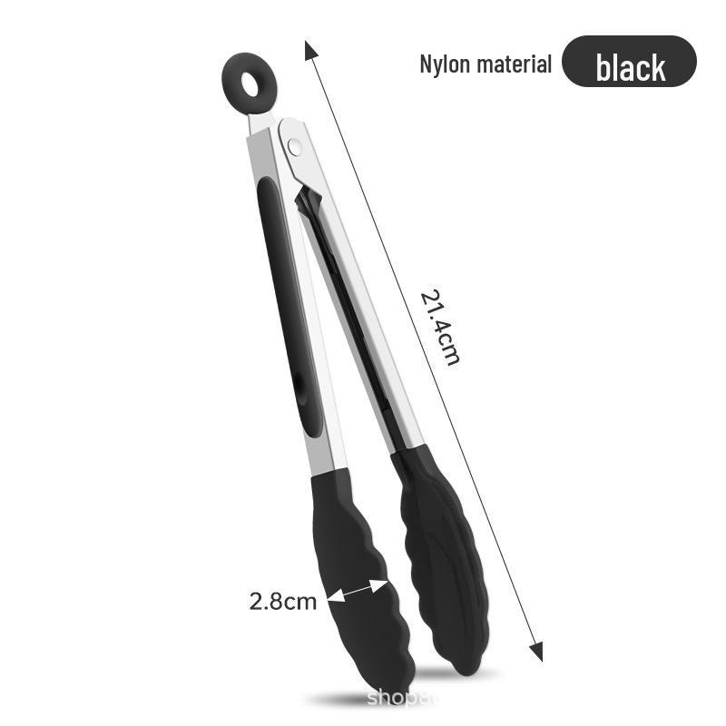 High-Temperature Resistant 430 Stainless Steel Anti-Scald BBQ Tongs for Outdoor and Kitchen Use
