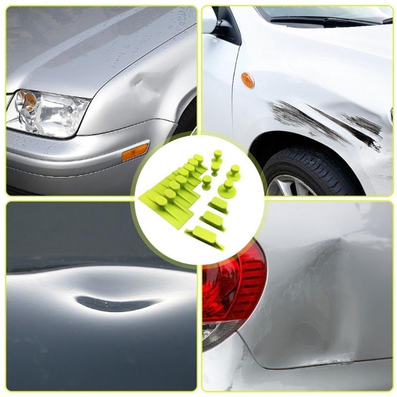 16 /32pcs Paintless Car Body Dent Removal Pulling Tabs Compatible With T Slide Hammer Metal Surface Automobile Dent Repair Tools