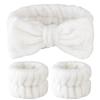 3pcs Wash Face Wristband Headband Set Skin Care Spa Water Absorption Wristbands Women Girls Sweatbands Bathroom Accessories