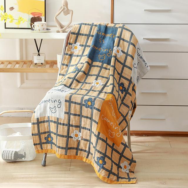 

Пляжний рушник для ванної кімнати з богемним квітковим принтом для дорослих, м’який абсорбент, бавовняна марля, 80 × 160 см 80*160cm