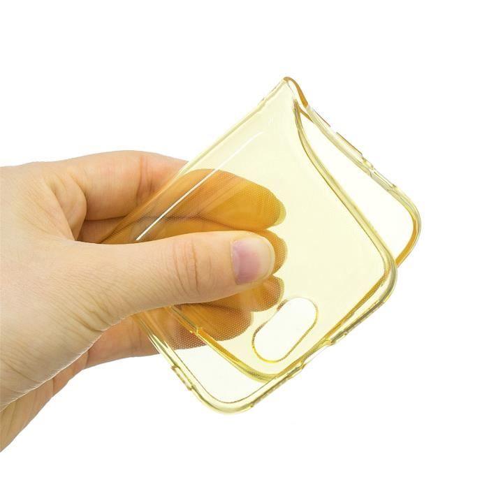 Coque et Film de Protection - Apple - iPhone 11 - Jaune - Verre Trempé - TPU Flexible