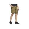 Adidas Solid Color Logo Print Elastic Straight Leg Shorts Men Shorts Olive-Green HM8036
