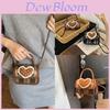 Cute Plaid Mini Crossbody Bag With Heart Lace For Kids And Teens