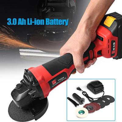 21V ניתן למילוי אלחוטי מנוע ללא פחמים 3.0Ah סוללת ליתיום-יון משחזת 100 מ"מ כלי יד לליטוש זוויות