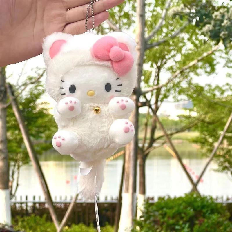 10cm Sanrio Hello Kitty Cartoon Plüschtier Plüschpuppe Stofftier Schultaschenanhänger Geschenk Kleines Ornament Plüschmädchen Geschenk Spotify Premium