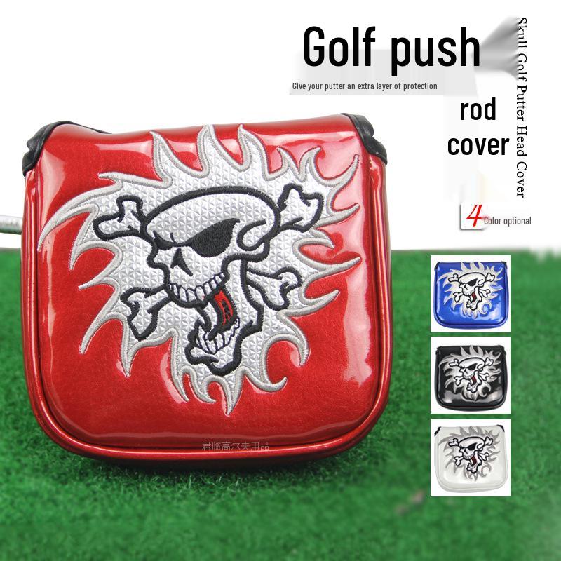 

Waterproof Skull Embroidered Golf Putter Cover - Universal Fit, Square Design, 4 Colors синій