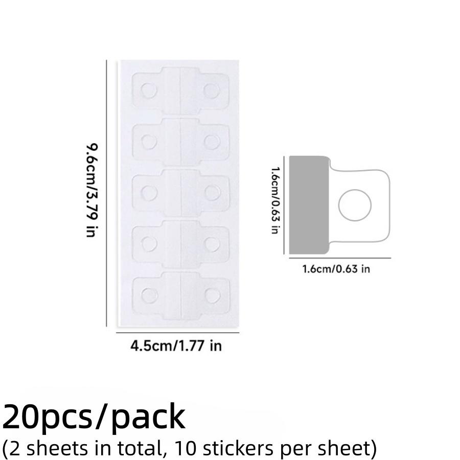 

20pcs/packLoose-leaf Notebook Index Tabs Sticky Notes Hook Stickers Round Hole Adhesive Self-Adhesive Cards Photo Storage Modifi