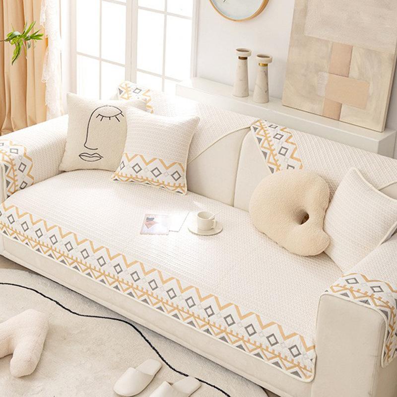 Sofa Kissen Vier Jahreszeiten Universal Rutschfest Nordisch Schlicht Modern Sitzkissen Ganz Baumwolle Reiner Baumwollbezug Handtuch Kissen Verdickt