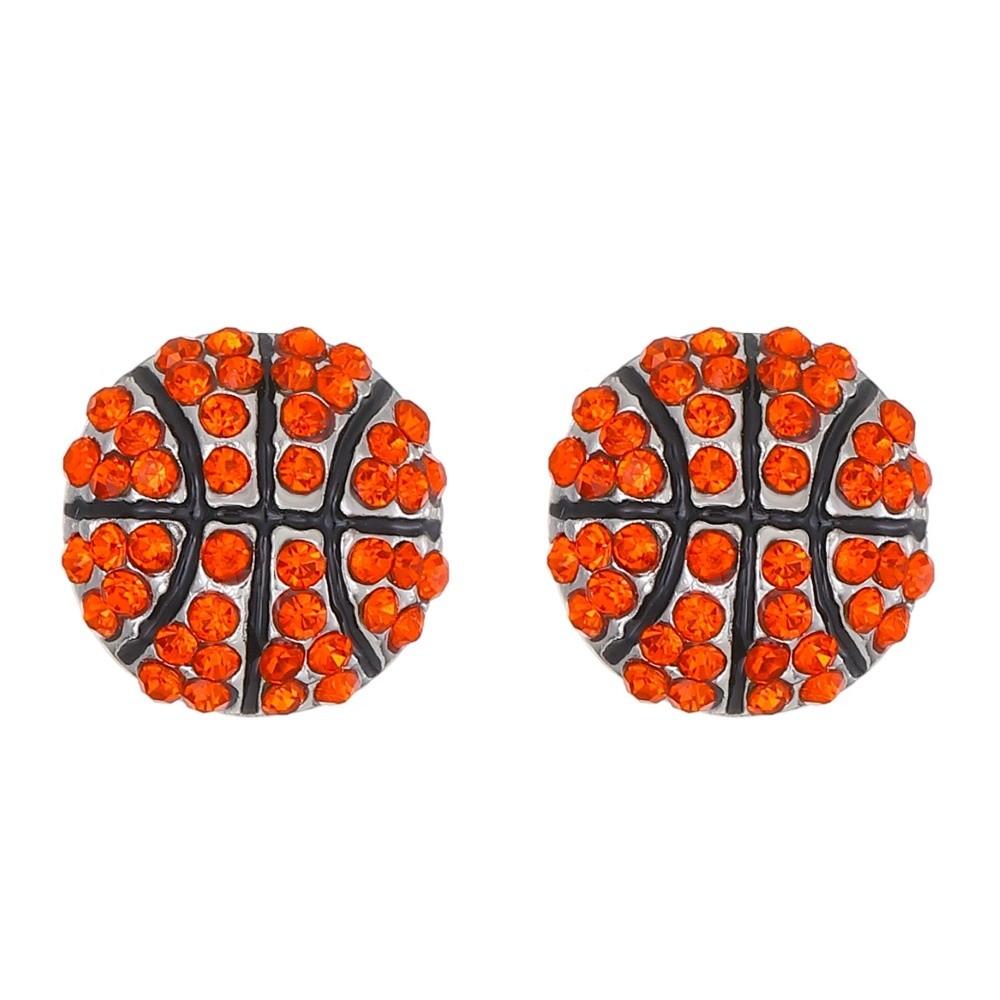 Football Basketball Football Ear Studs Baseball Softball Ear Jewelry Accessory for Men Women Basketball