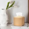 Waterproof PU Tissue Box Square Tissue Holder Minimalist Tissue Container  Office Use