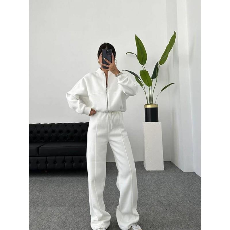 Womens Casual Streetwear Set Long Sleeve Cardigan Top Pants 2 Piece Outfit Winter