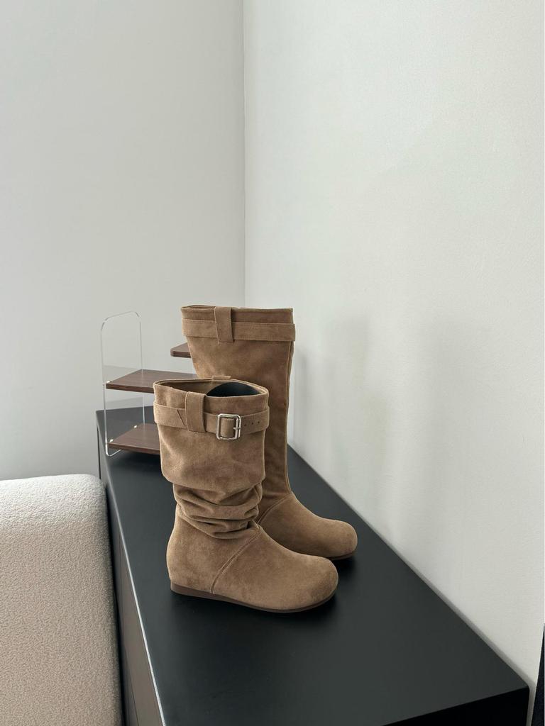Korean Retro Two-Way Over-the-Knee Slouch Boots - 2025 Autumn Collection: Versatile & Fashionable Design