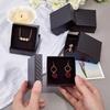10 st Smyckesorganisatör Box Set – Rutigt Design! Svart/Vit/Röd för Halsband, Ringar, Örhängen, Perfekt för Modeentusiaster