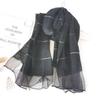 Elegant Women's Plaid Silk Scarf - Spring/Summer Shawl