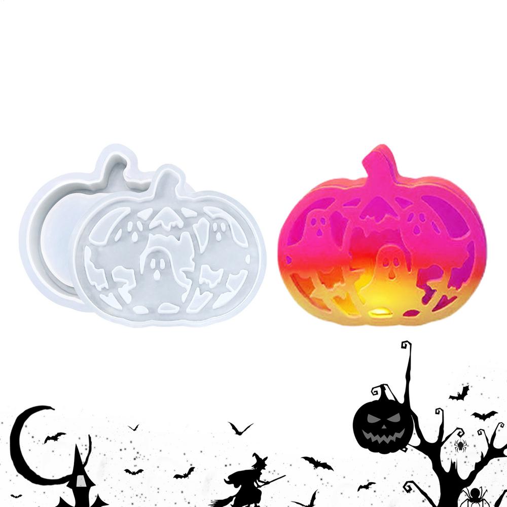 Fall Silicone Molds Pumpkin Lamp Thanksgiving Silicone Molds Resin Casting Craft Supplies For Halloween Decorations Plaster