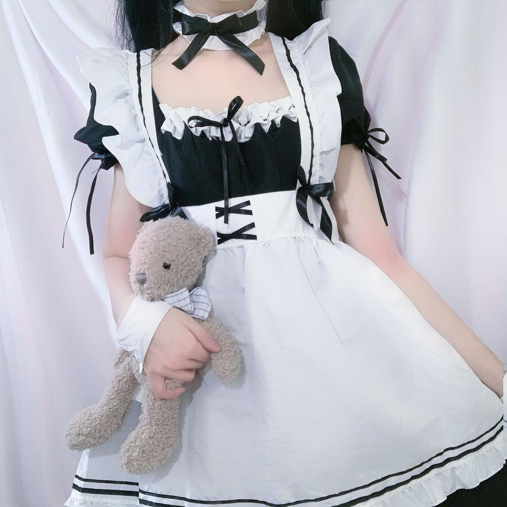 Plus Size Maid Cosplay Uniform Dress