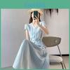 Summer Chic Womens Dress Set With Pleated Pvc Fabric For Casual Wear