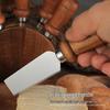 Acacia Wood Cheese Knife Set: Stainless Steel Knife, Fork, and Spatula with Storage Base