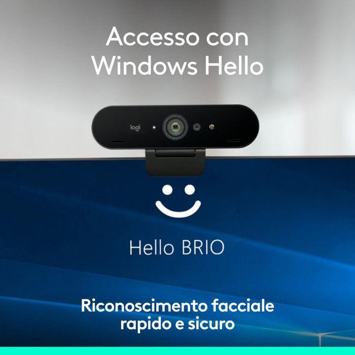 Webcam 4K - LOGITECH - BRIO 4K - 13 MP - USB-C - Autofocus