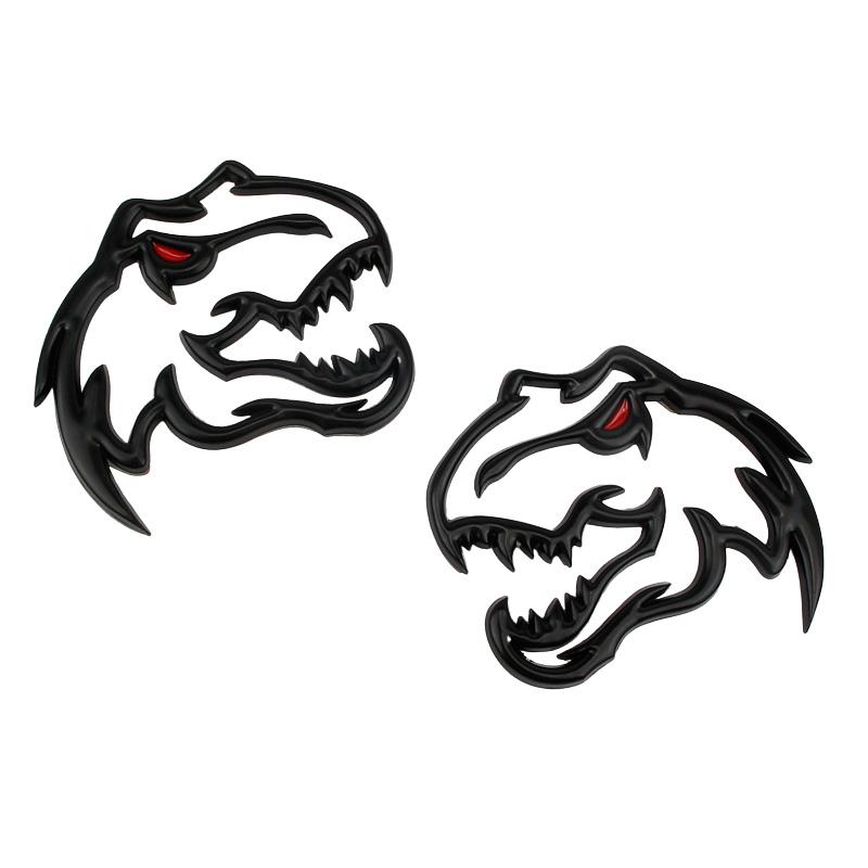 Bil metall Tyrannosaurus Rex Velociraptor Raptor Dinosaur Logo Bagasjerom Body Badge Emblem Dekaler Dyrestyling-klistremerke