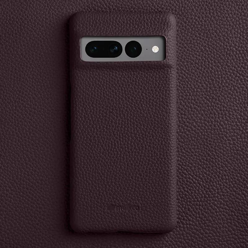 Melkco 100% Echtes Leder Hülle für Google Pixel 8 9 10 Pro XL Premium Luxus Hüllen High-End Business Rindsleder Handyhülle