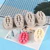 3D Handmade Soap Silicone Molds Diy Resin Oval Shape Massage Soaps Crafts