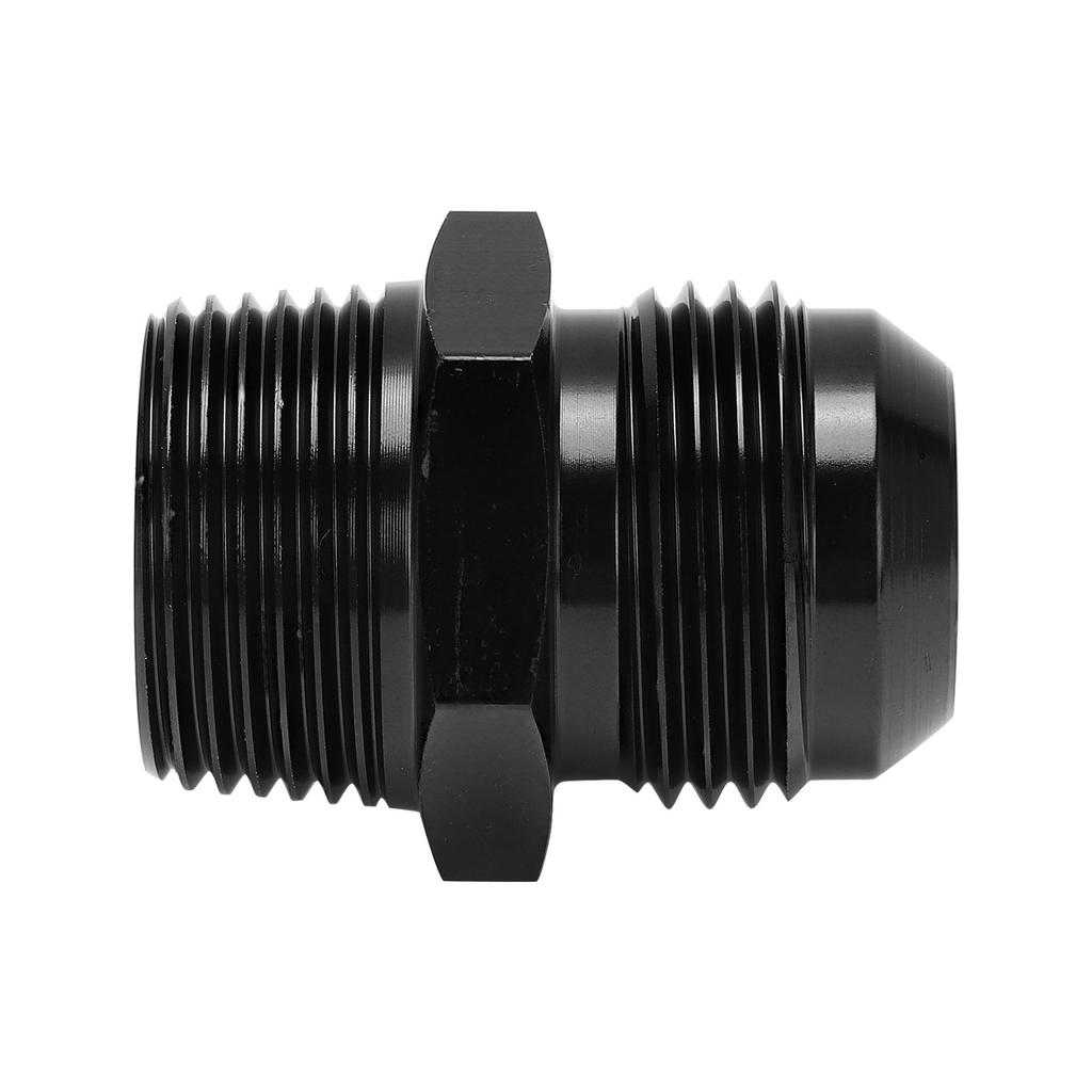Fuel Line 12AN To 3 4NPT Adapter Fitting Straight Black Anodized Aluminum Replacement