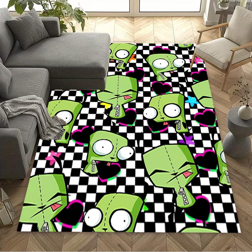 Zombie Invasion Floor Mat Perfect for Playrooms Bedrooms Balcony Study room Anti-slip Rug Anime Office Decor Wedding Party Gift