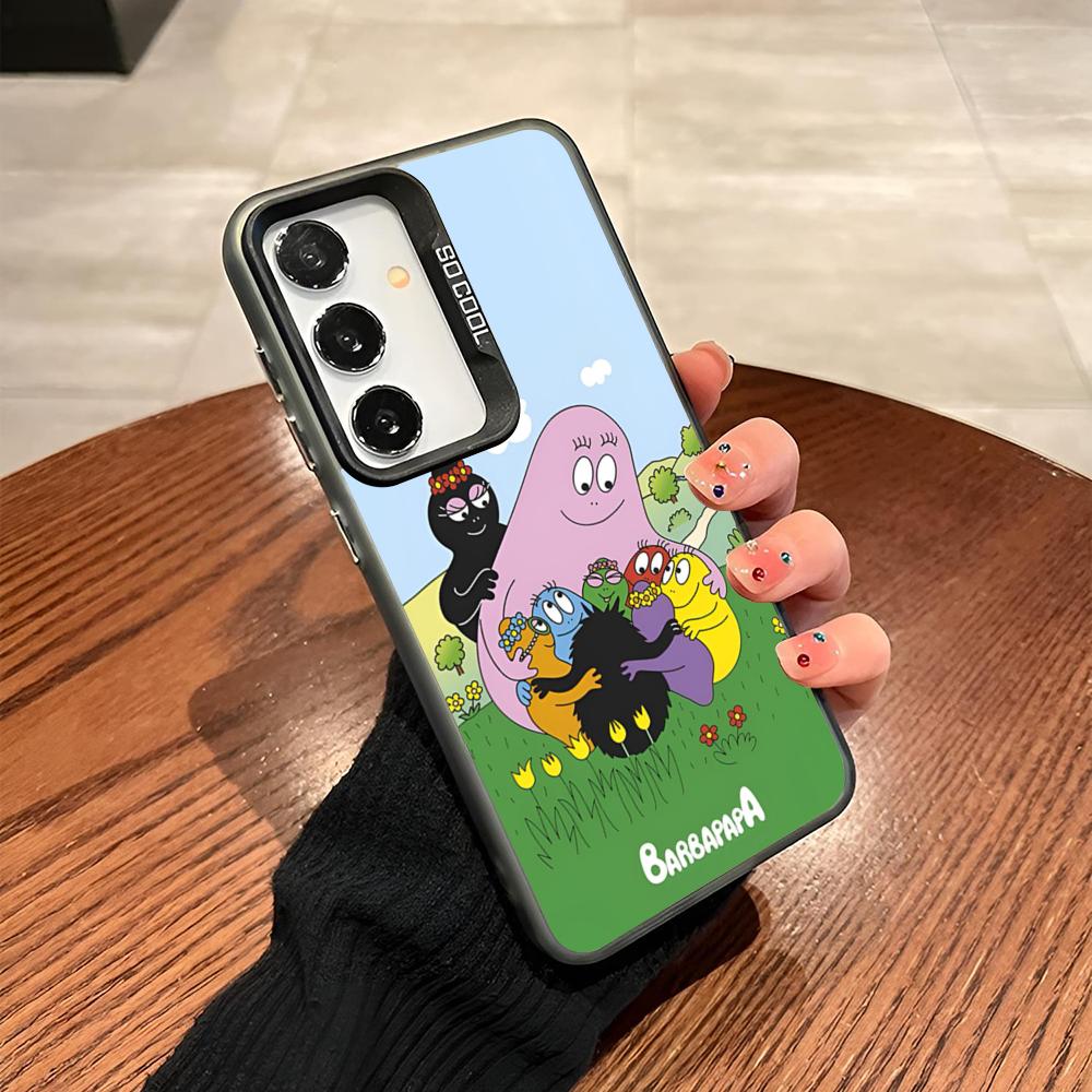 Barbapapa Phone Case For Samsung Galaxy S24 S23 S22 S21 S20 Note20 Ultra Plus Fe Colored Silver Cover