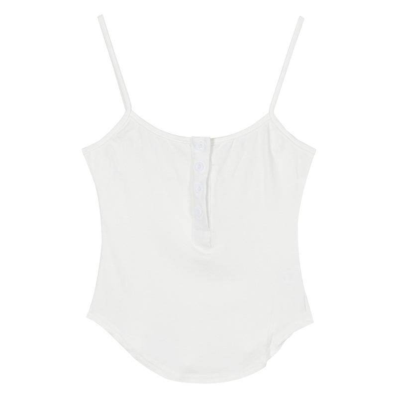 Sweet Spice Girl Suspender Female Summer Sexy Inner Irregular Halter Short Small Vest Pure Desire Top Outer Wear S белый
