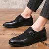 Men Street Style Monks Loafers Shoes Wedding Party Shoes Formal Business Suede Dress Prom Shoes Large Size