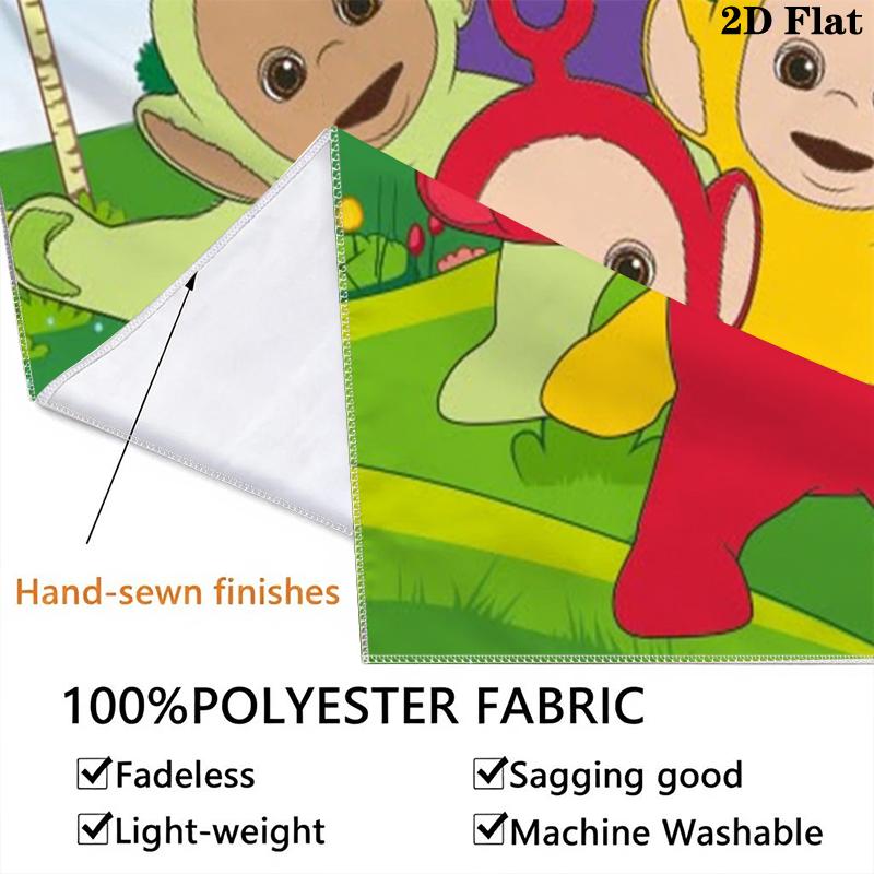 Teletubbies Wall Tapestry Aesthetic Wall Hanging Printed Fabric Blanket Decorative Tapestries for Bedroom Living Room Home Decor