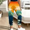 Women Plus Size Cartoon Printed Drawstring Waist Side Pockets Cuffed Ankle Jogger Pants