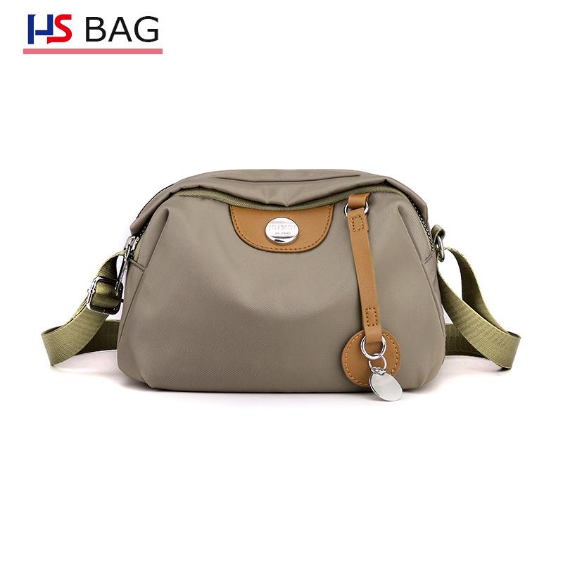 Women s Multi-Layer Crossbody & Backpack: Colorful, Casual, Water-Repellent Oxford Cloth, Korean Style, Large Capacity. 22*14*11 cm хаки