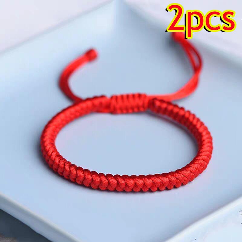 Red Rope Braided Bracelet Lucky Men Women Thread Black Bracelets Bangles Handmade Wristband Jewelry Friendship Couple Lover Gift