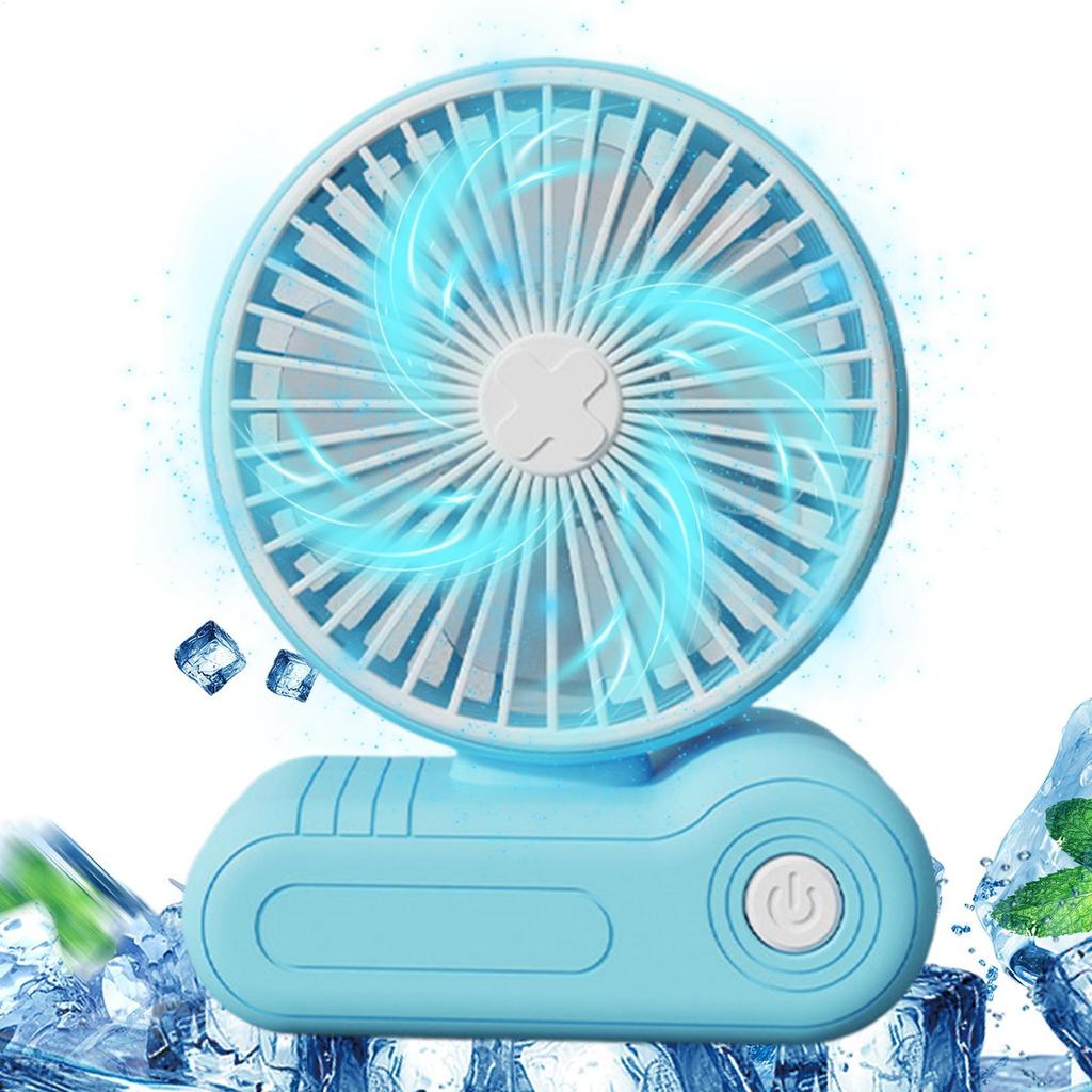 USB Rechargeable Desk Fan, 3-Speed Portable Table Fan, Quiet Personal Cooling for Home Office Bedroom Car, Long Battery Life